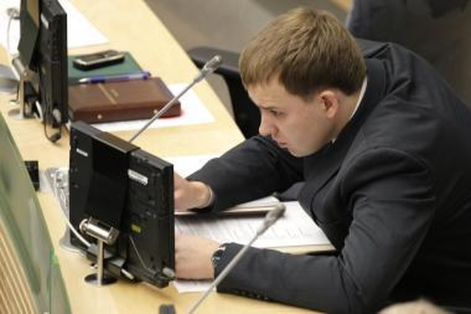 Apvogtas parlamentaro V.Gapšio biuras Rietave
