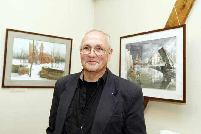 Akvarelėse spindi brangus Donelaičio kraštas