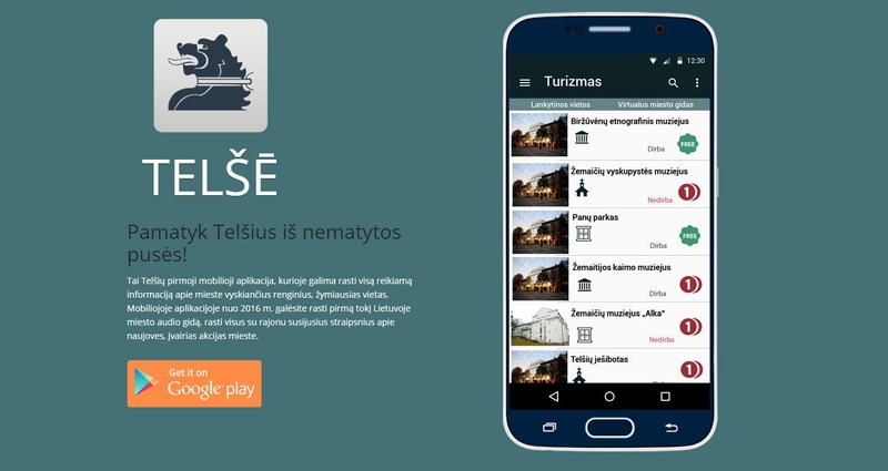 Mobilioji programėlė „Telšē“: viskas apie Žemaitijos sostinę telefone